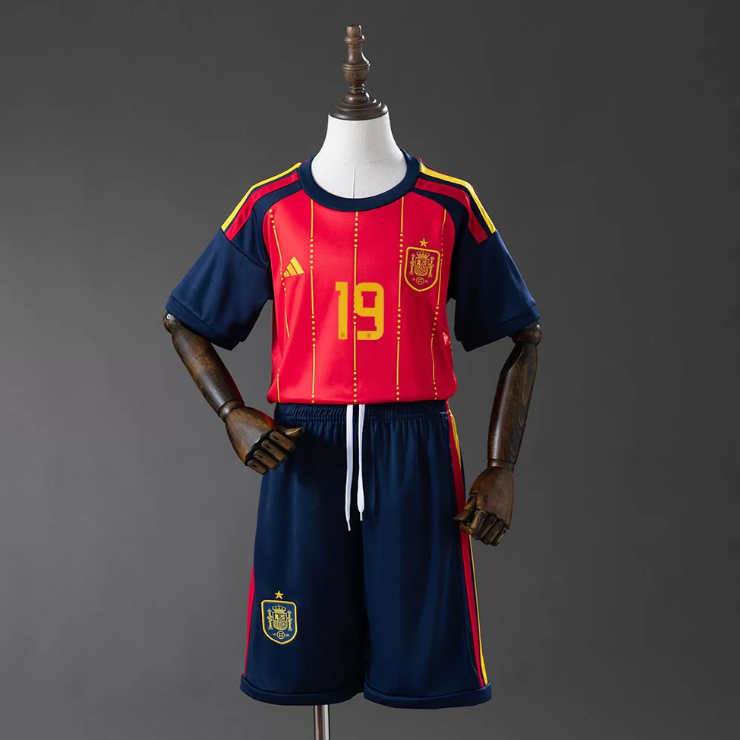 Lamine Yamal 19 Spanien Landslag VM 2026 Hemmaställ Barn Fotbollströja