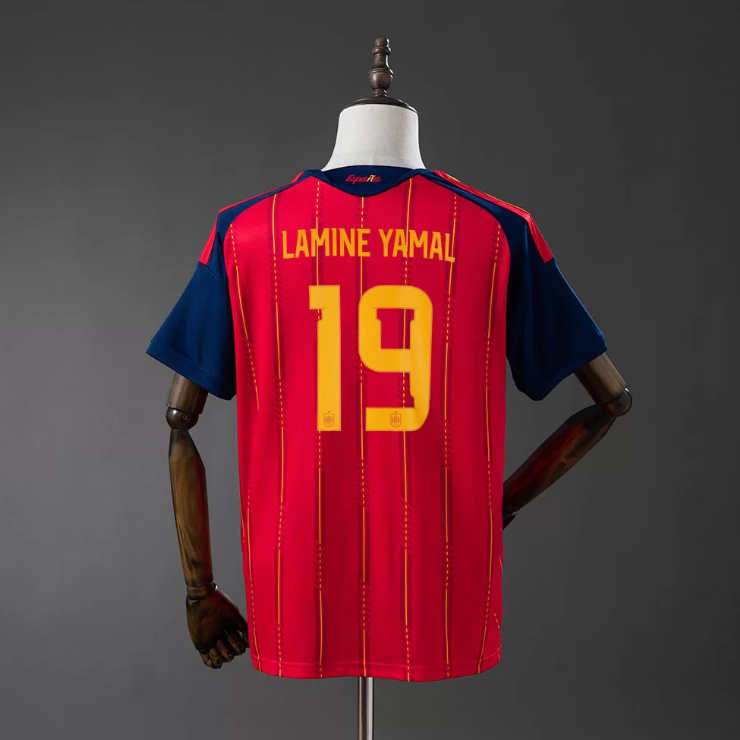 Lamine Yamal 19 Spanien landslag VM 2026 hemmatröja fotbollströja herr