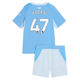 Manchester City Hemmaställ 2026/27 Barn Phil Foden 47 Fotbollsset Tröja och Shorts
