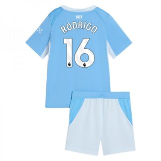 Manchester City Hemmaställ 2026/27 Barn Rodri 16 Fotbollsset Tröja och Shorts