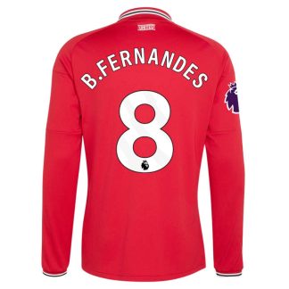 Manchester United Hemmatröja 2026/27 Bruno Fernandes 8 Herr Långärmad Fotbollströja