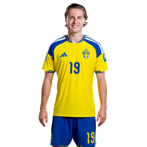 Mattias Svanberg 19 – Sverige VM 2026 Hemmaställ Fotbollströja Herr