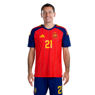 Mikel Oyarzabal 21 Spanien VM 2026 Hemmatröja Fotbollströja Set Herr