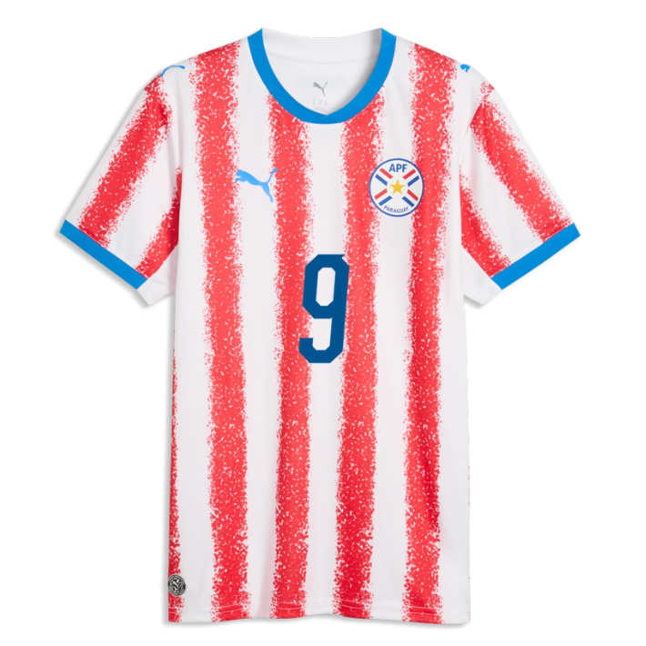 Paraguay Hemmatröja VM 2026 Antonio Sanabria 9 Herr Fotbollströja