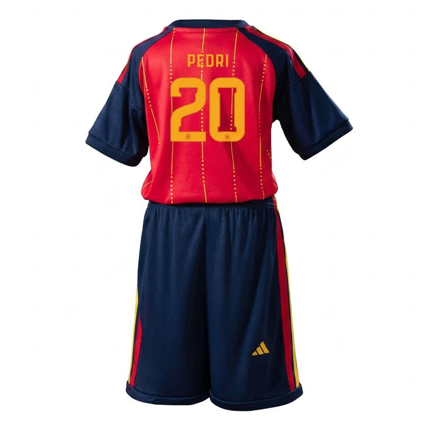 Pedri 20 Spanien Landslag VM 2026 Hemmaställ Barn Fotbollströja