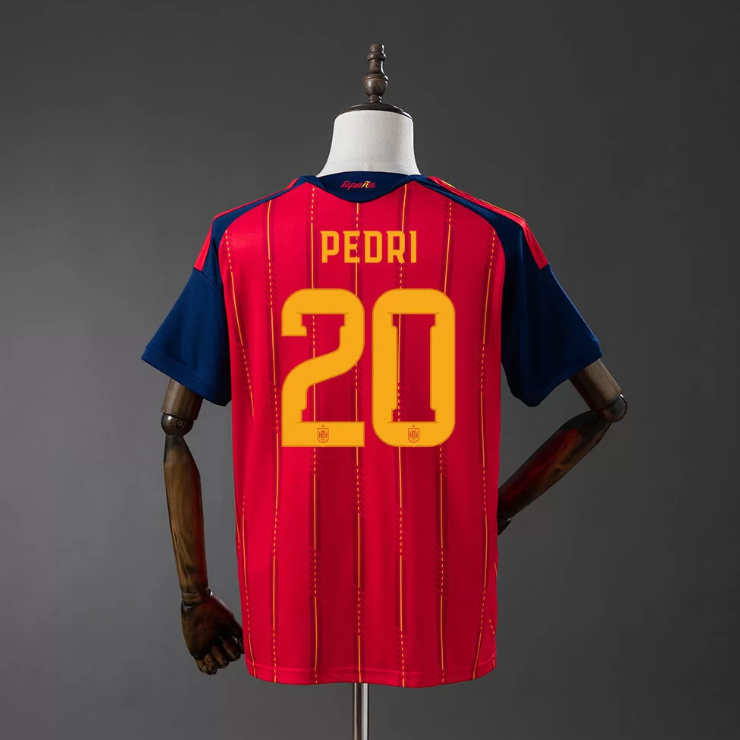 Pedri 20 Spanien landslag VM 2026 hemmatröja fotbollströja herr