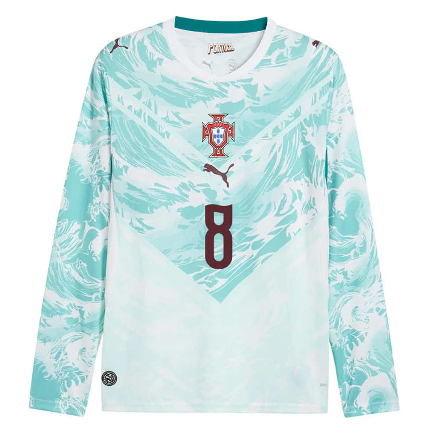 Portugal Bortatröja VM 2026 Bruno Fernandes 8 Herr Långärmad Fotbollströja