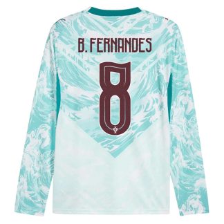 Portugal Bortatröja VM 2026 Bruno Fernandes 8 Herr Långärmad Fotbollströja