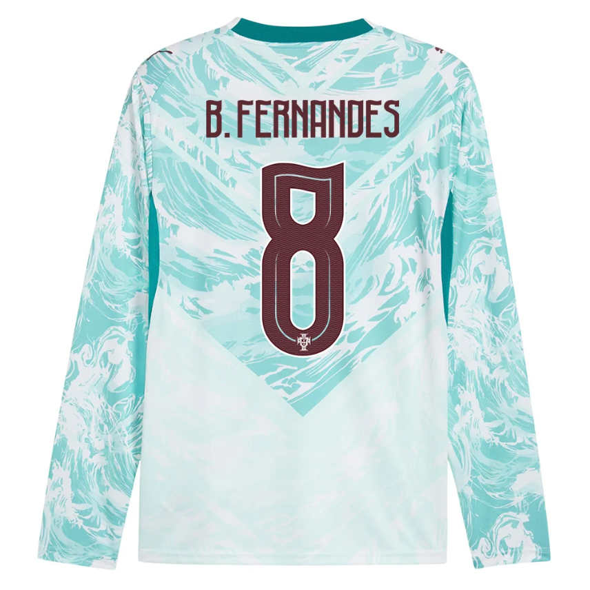 Portugal Bortatröja VM 2026 Bruno Fernandes 8 Herr Långärmad Fotbollströja
