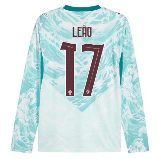 Portugal Bortatröja VM 2026 Rafael Leão 17 Herr Långärmad Fotbollströja