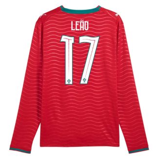 Portugal Hemmatröja VM 2026 Rafael Leão 17 Herr Långärmad Fotbollströja