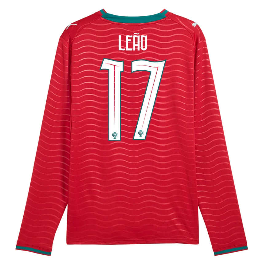 Portugal Hemmatröja VM 2026 Rafael Leão 17 Herr Långärmad Fotbollströja