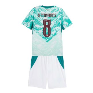 Portugal VM 2026 Bortaställ Barn Bruno Fernandes 8 Fotbollsset (Tröja + Shorts)