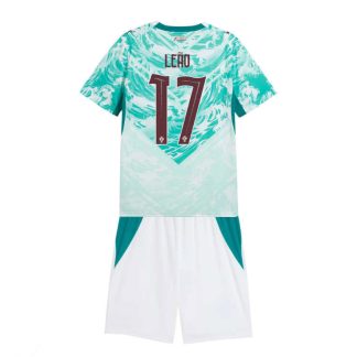 Portugal VM 2026 Bortaställ Barn Rafael Leão 17 Fotbollsset (Tröja + Shorts)