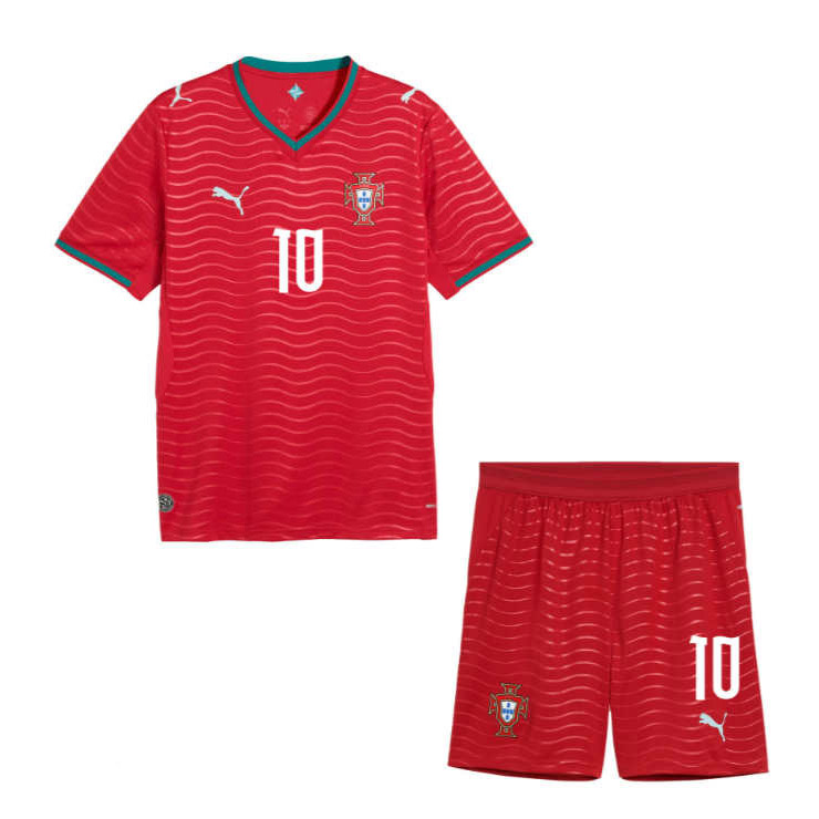 Portugal VM 2026 Hemmaställ Barn Bernardo Silva 10 Fotbollsset (Tröja + Shorts)