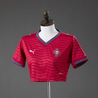Portugal VM 2026 Hemmatröja Dam Crop Top Fotbollströja