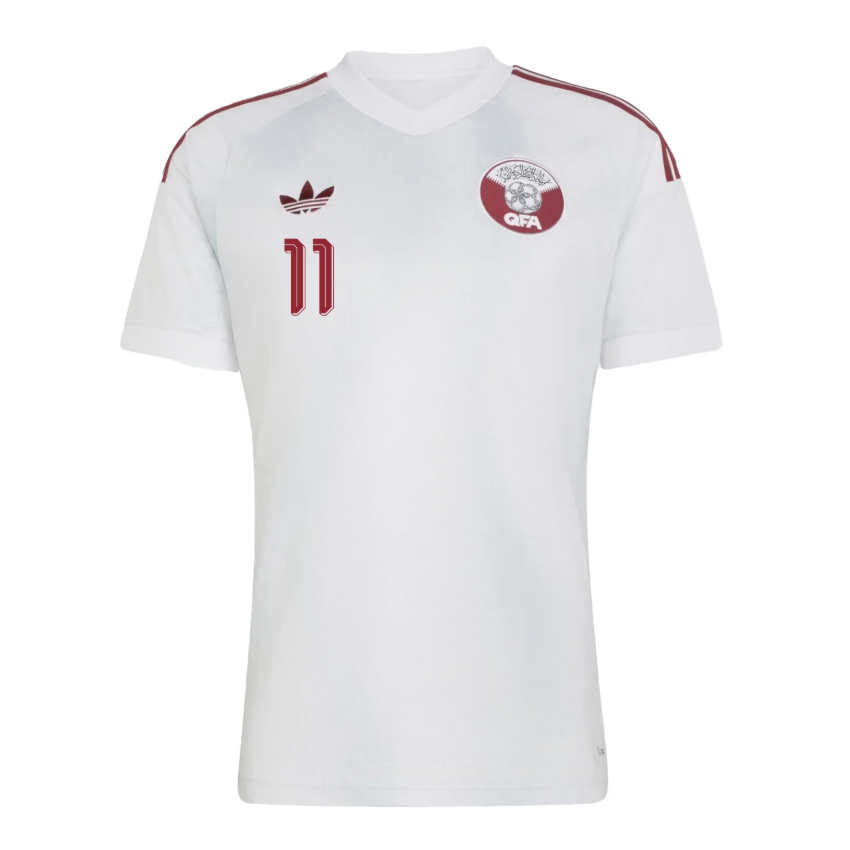 Qatar VM 2026 Bortatröja Akram Afif 11 Fotbollströja Herr