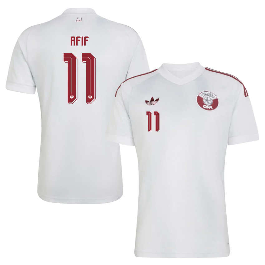 Qatar VM 2026 Bortatröja Akram Afif 11 Fotbollströja Herr