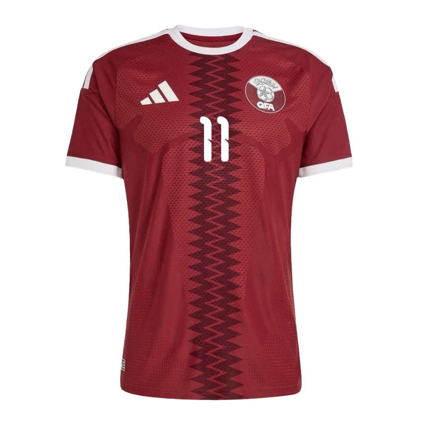 Qatar VM 2026 Hemmatröja Akram Afif 11 Fotbollströja Herr