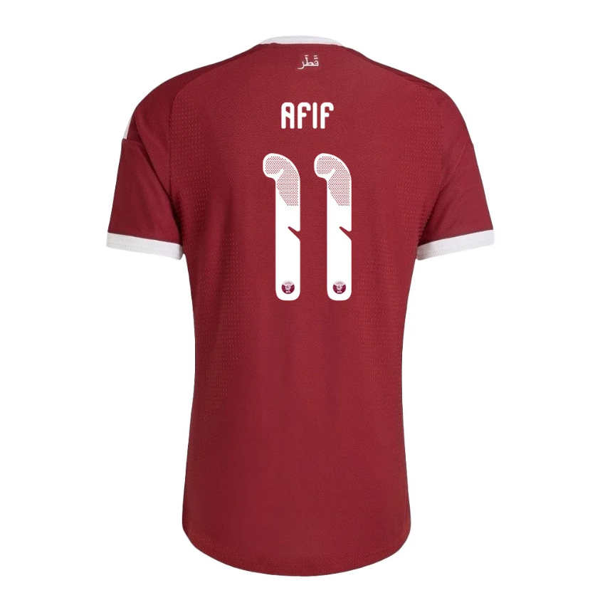 Qatar VM 2026 Hemmatröja Akram Afif 11 Fotbollströja Herr