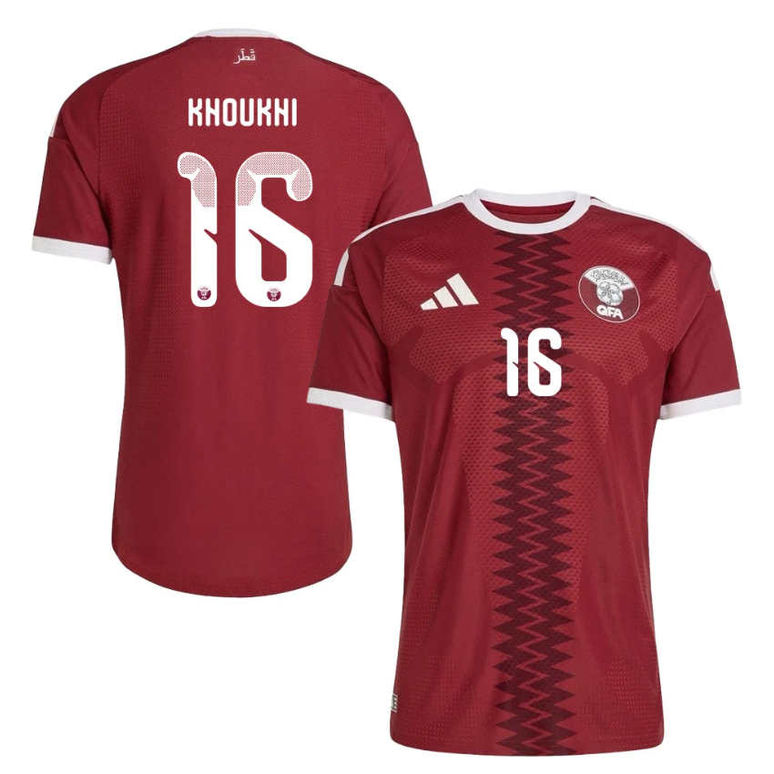 Qatar VM 2026 Hemmatröja Boualem Khoukhi 16 Fotbollströja Herr