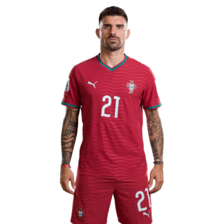 Rúben Neves 21 Portugal Landslag VM 2026 Hemmaställ Herr