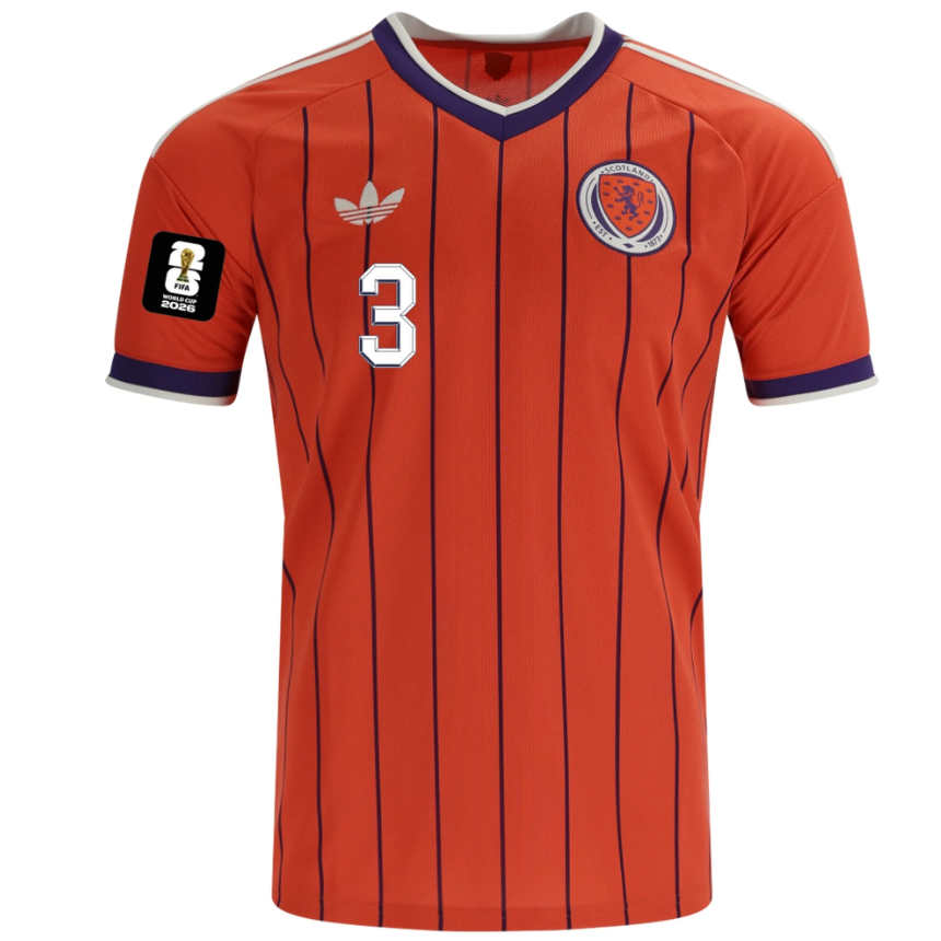 Skottland Bortatröja VM 2026 Andy Robertson 3 Herr Fotbollströja med VM-Patch