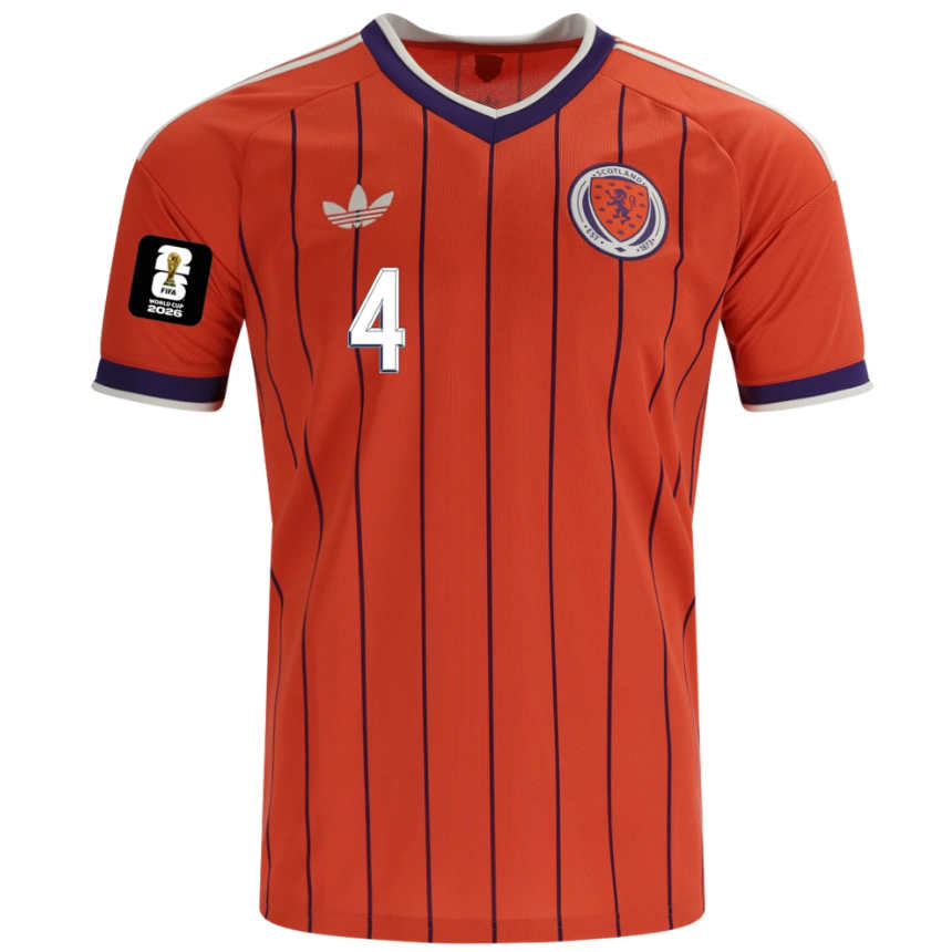 Skottland Bortatröja VM 2026 Scott McTominay 4 Herr Fotbollströja med VM-Patch