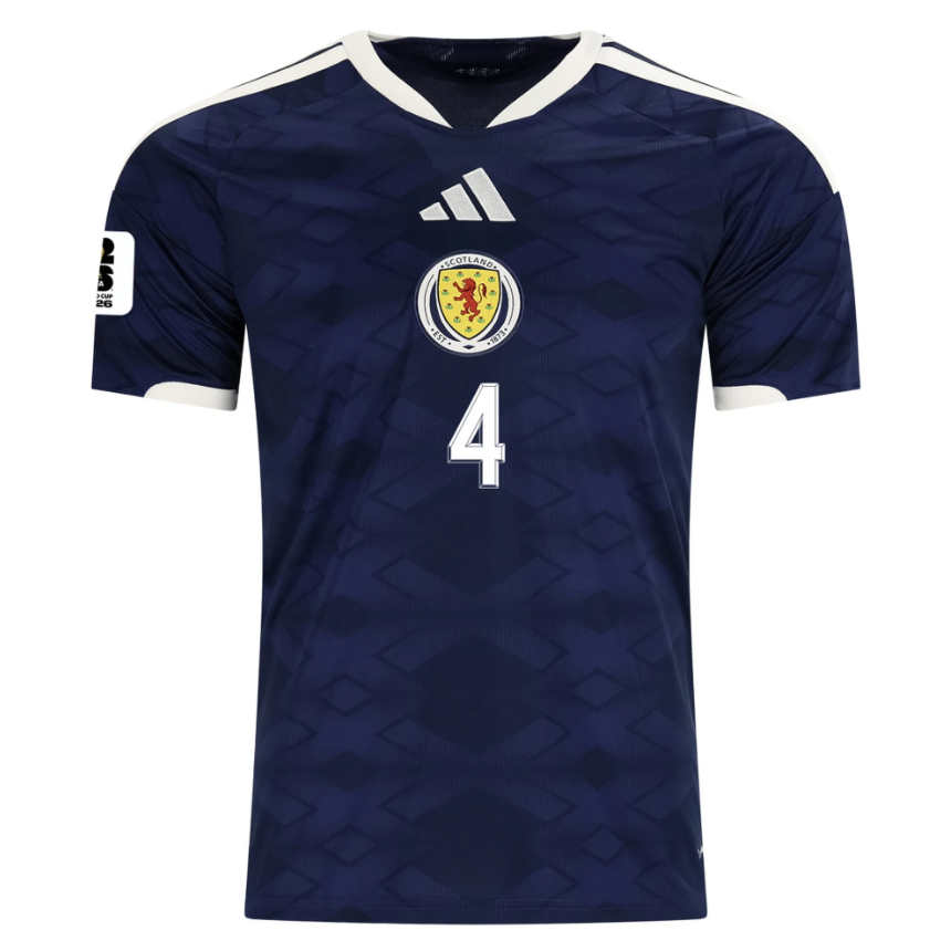 Skottland Hemmatröja VM 2026 Scott McTominay 4 Herr Fotbollströja med VM-Patch