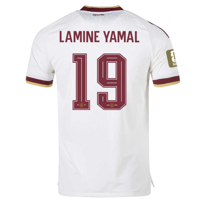 Spanien Bortatröja VM 2026 Lamine Yamal 19 Herr Fotbollströja med VM-Patch