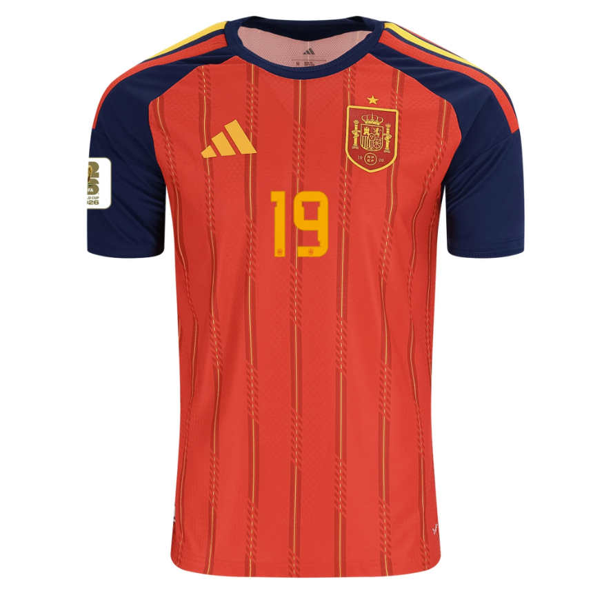 Spanien Hemmatröja VM 2026 Lamine Yamal 19 Herr Fotbollströja med VM-Patch