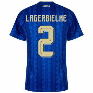 Sverige Bortatröja VM 2026 Gustaf Lagerbielke 2 Herr Fotbollströja