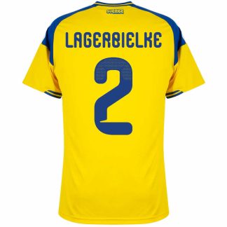 Sverige Hemmatröja VM 2026 Gustaf Lagerbielke 2 Herr Fotbollströja
