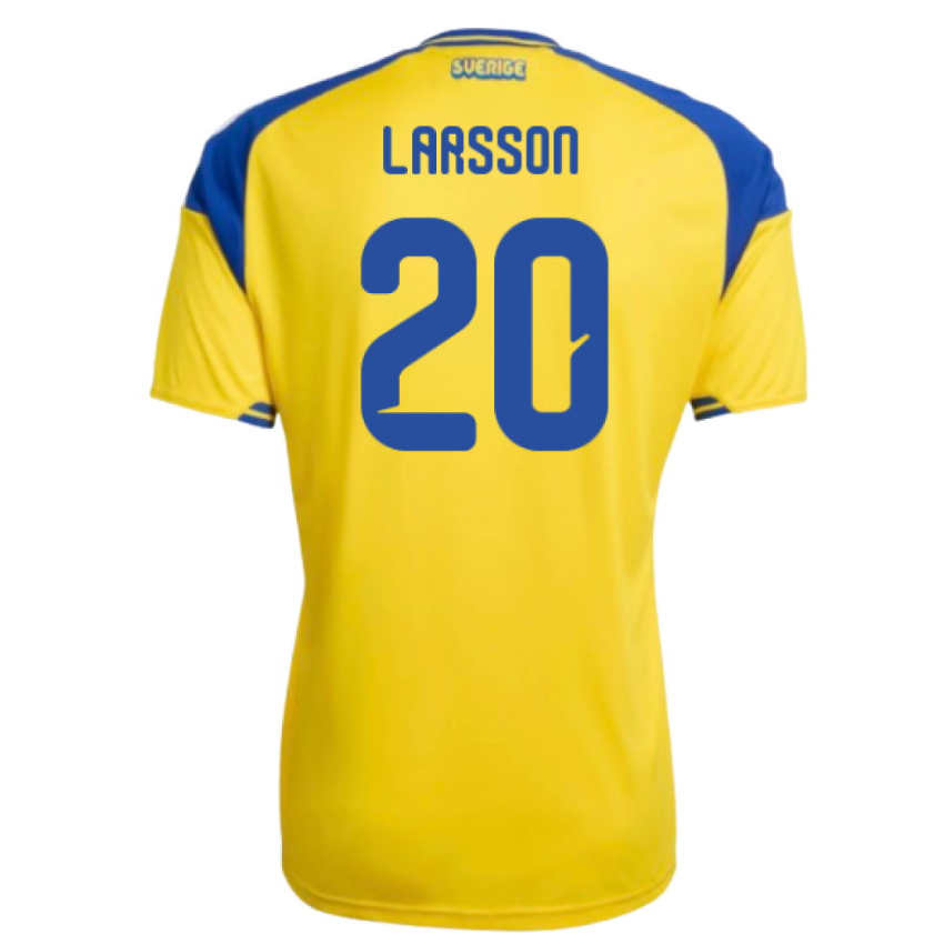 Sverige Hemmatröja VM 2026 Larsson 20 Herr Fotbollströja