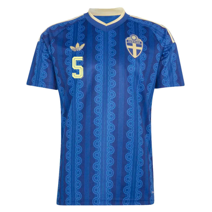 Sverige VM 2026 Bortatröja Gabriel Gudmundsson 5 Herr Fotbollströja