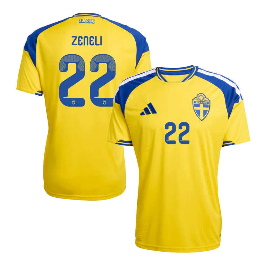 Sverige VM 2026 Hemmatröja Besfort Zeneli 22 Herr Fotbollströja