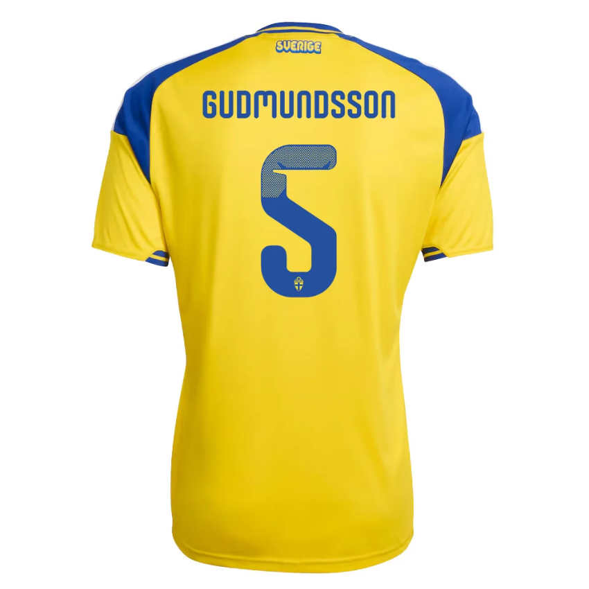 Sverige VM 2026 Hemmatröja Gabriel Gudmundsson 5 Herr Fotbollströja