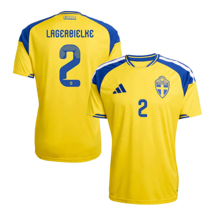 Sverige VM 2026 Hemmatröja Gustaf Lagerbielke 2 Herr Fotbollströja