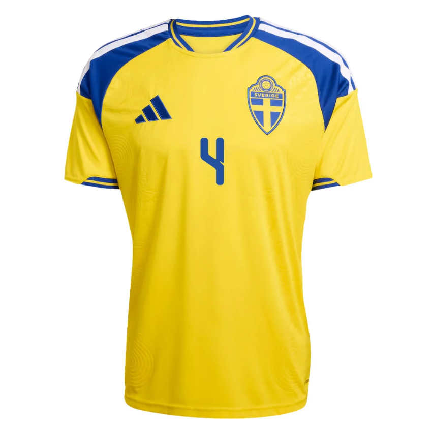 Sverige VM 2026 Hemmatröja Isak Hien 4 Herr Fotbollströja