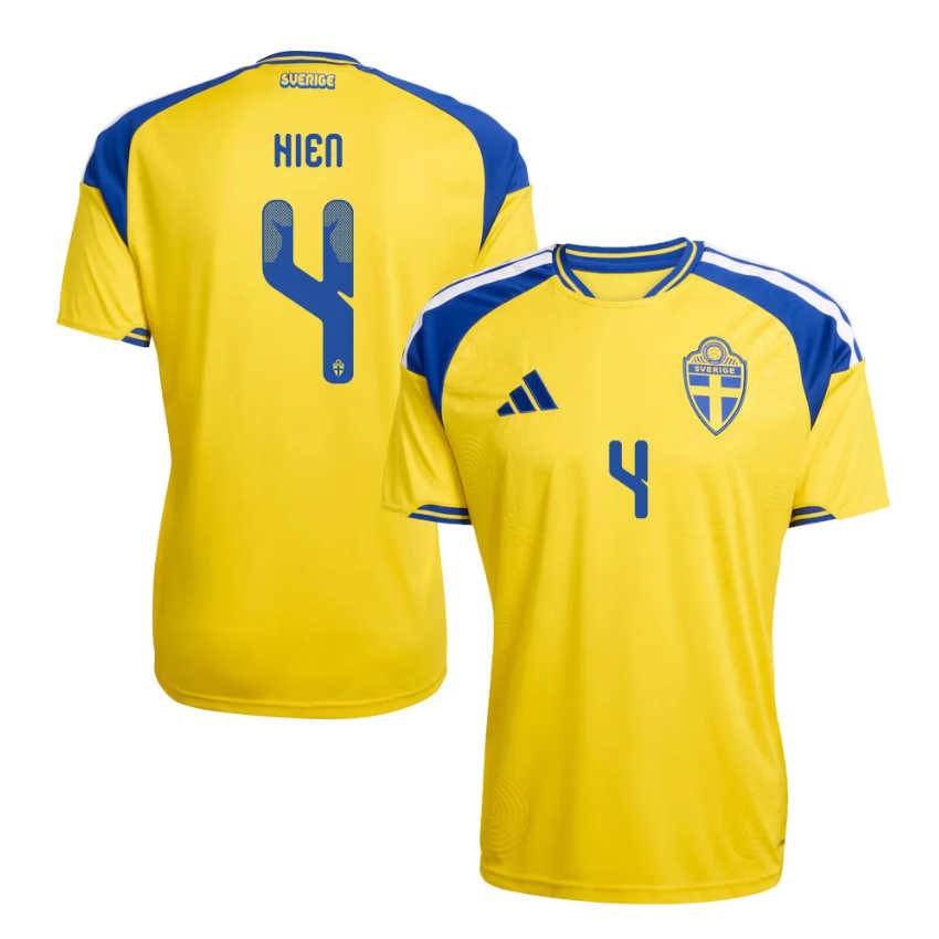 Sverige VM 2026 Hemmatröja Isak Hien 4 Herr Fotbollströja