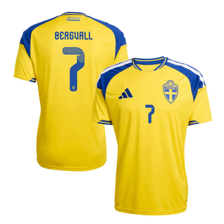 Sverige VM 2026 Hemmatröja Lucas Bergvall 7 Herr Fotbollströja