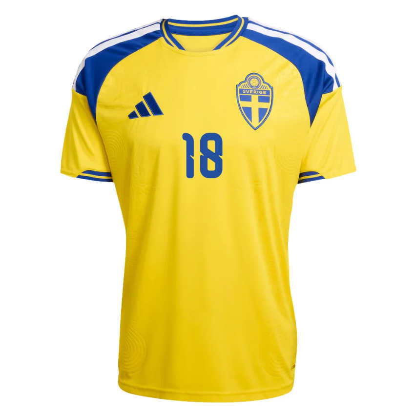 Sverige VM 2026 Hemmatröja Yasin Ayari 18 Herr Matchtröja