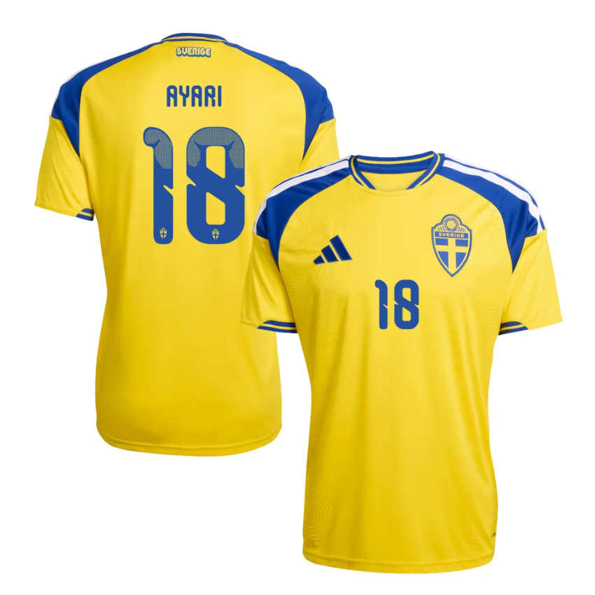 Sverige VM 2026 Hemmatröja Yasin Ayari 18 Herr Matchtröja