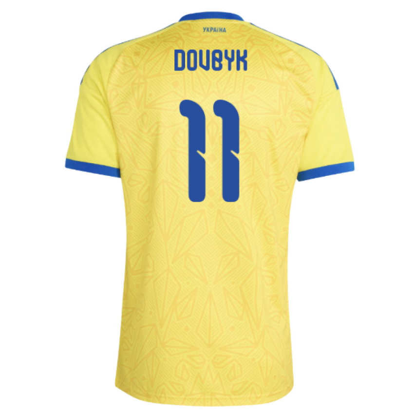 Ukraina Hemmatröja VM 2026 Artem Dovbyk 11 Herr Fotbollströja