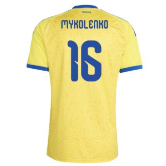 Ukraina Hemmatröja VM 2026 Vitaliy Mykolenko 16 Herr Fotbollströja