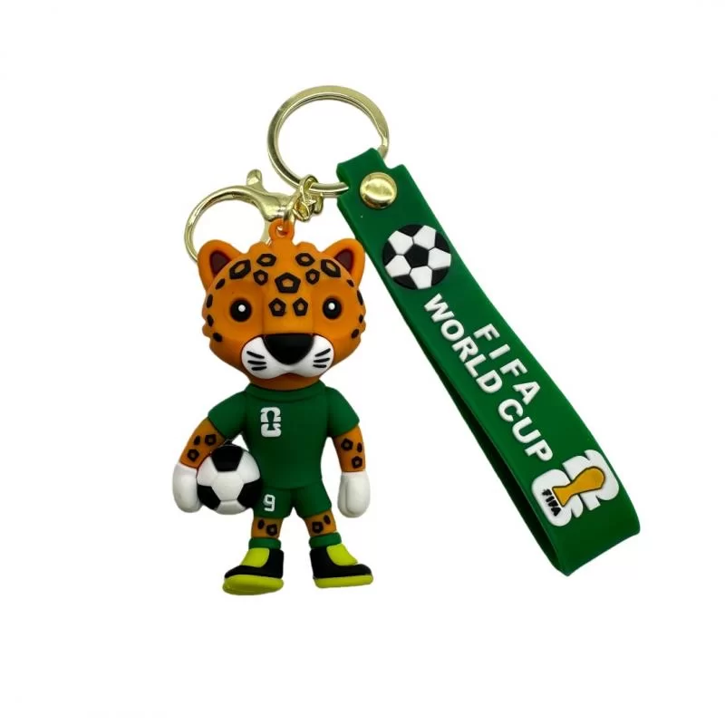 VM 2026 Maskot Nyckelring – 4-pk fotbollsgåva till supporter