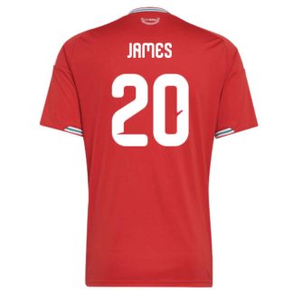 Wales Hemmatröja 2026/27 Daniel James 20 Herr Kortärmad Fotbollströja