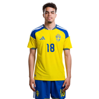 Yasin Ayari 18 – Sverige VM 2026 Hemmaställ Fotbollströja Herr