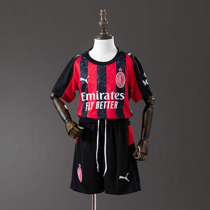 AC Milan 2025/26 Hemmatröja Barn Fotbollströja med Shorts