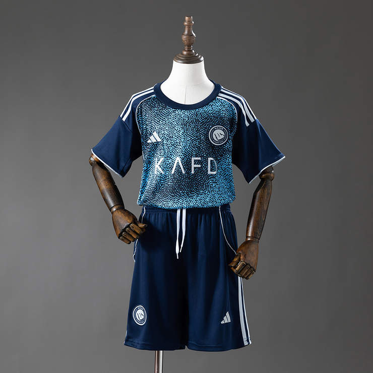 Al-Nassr 2025/26 Bortatröja Barn Fotbollströja med Shorts